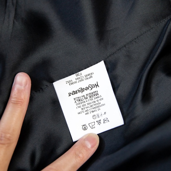 Yves Saint Laurent Black Patent Leather Safari Jacket Vintage Evening Jacket S - Picture 8 of 13